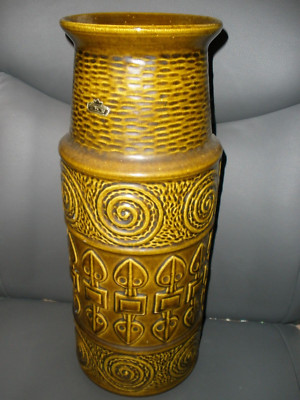 WEST GERMANY BAY Keramik BODO MANS Vase 94 40 Vintage 1960's Green
