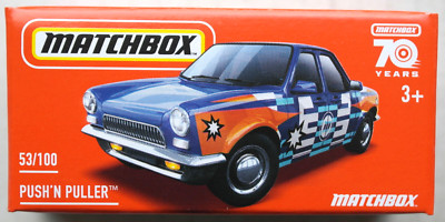 Matchbox Power Grabs Push ´N Puller blaumetallic Neu/OVP Auto Car Mattel MBX