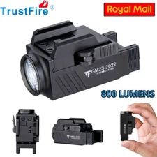 800 Lumens USB Rechargeable Compact LED Pistol Weapon Light Handgun Flashlight