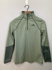 The North Face Women  s Jacket Size Medium Green Pullover 1/4 Zip Logo