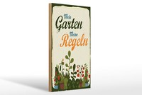 Holzschild Spruch 20X30 Cm Mein Garten Meine Regeln Schild