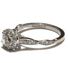GIA Tacori 18k white gold 1.18ct round diamond halo engagement band ring Natural — photo 7