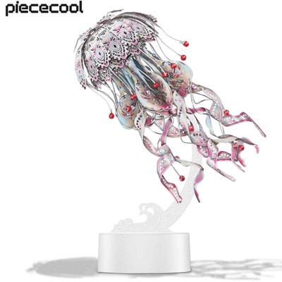 Piececool 3D Metal Jellyfish Puzzle DIY Kit | Puzzle 3D Regalo (4 Colori)