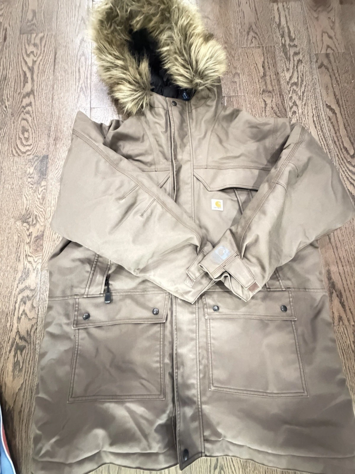 Carharttt X6807 Canyon Brown Quick Duck Sawtooth Parka Men's Size XL - product detail image 5
