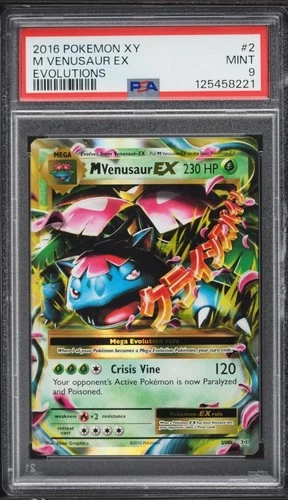 PSA 9 - M Venusaur EX 2/108 Evolutions
