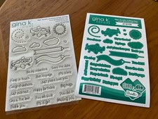 Gina K. Designs Jet Setter Stamp and Die Bundle w/Magnet Sheet