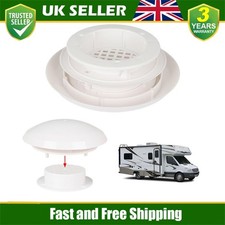 WHITE ROUND MUSHROOM ROOF VENT for 110mm HOSE CARAVAN MOTORHOME RV CATERING VAN