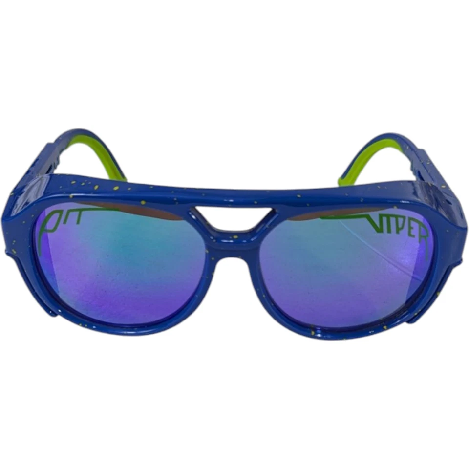Gafas de sol Pit Viper azul verde lentes marco moteado gótico vapor punk Foto 4 de 4