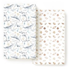 Marine Organism Stretchy Ultra Soft Jersey Knit Fitted Crib Sheet 2 PCS