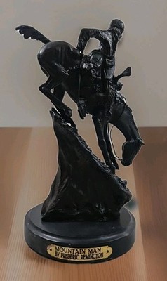 Frederic Remington Bronze Sculpture ''The Mountain Man  14.5  Marble Base A.S.B. 