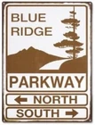 Blue Ridge Parkway Funny Vintage Tin Metal Sign Poster 8X12
