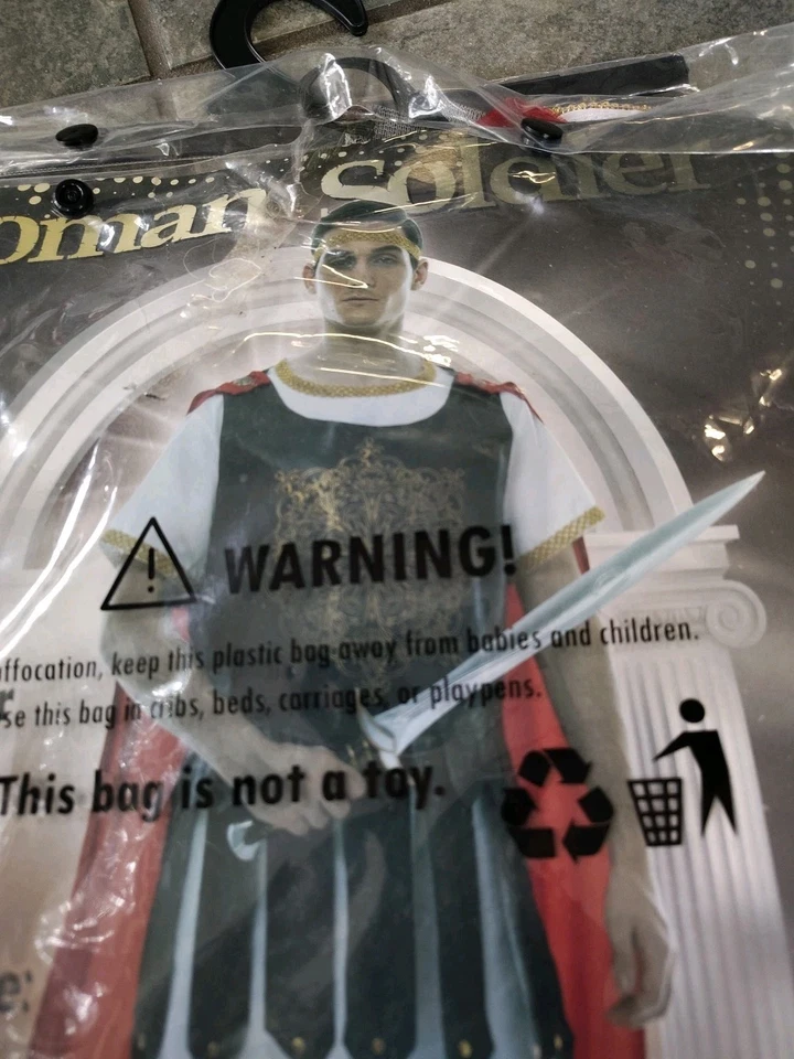 Disfraz de Soldado Romano Gladiador Guerrero Espartano Centurión Halloween Para Hombre Grande Foto 2 de 4