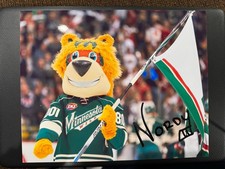 Minnesota Wild Nordy  Mascot Signed 8x10 Photo Autographed