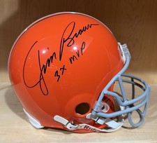 Jim Brown 3X MVP Signed Authentic Browns Pro NFL Game Helmet FA 1964 Football
