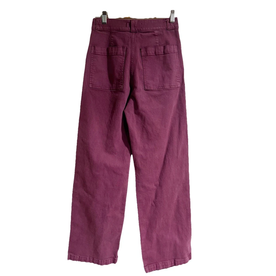 Pantalón Madewell The Emmett Pierna Ancha Ciruela Iris Flor Talla 25 Foto 3 de 4