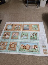 Jungle Babies Jungle Animal Cotton Fabric Book Panel