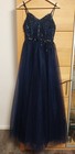 Ballkleid neu, dunkelblau aus Tüllstoff. Wurde zur Auswahl bestellt,VP 50€,Gr.34