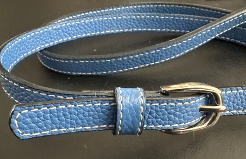 Bandolier Crossbody "Casey" Palace Blue/Silver Leather Case - iPhone 12 Pro MAX - Photo 3 sur 4