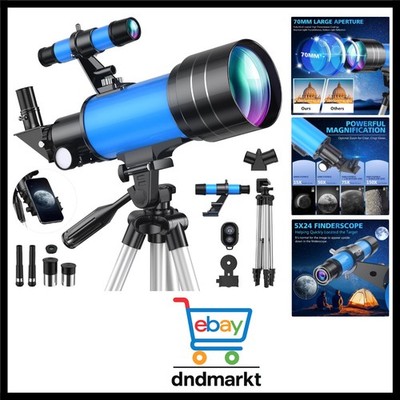 Teleskop Astronomie für Kinder Erwachsene, 70mm Aperture Tragbares Telescope ...