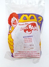 1996 Space Jam Bugs Bunny McDonal  s Happy Meal Toy Cake Topper 4  SEALED