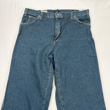 Dickies Mens 38x34 Relaxed Fit Carpenter Jeans Straight Leg Blue Denim NWT