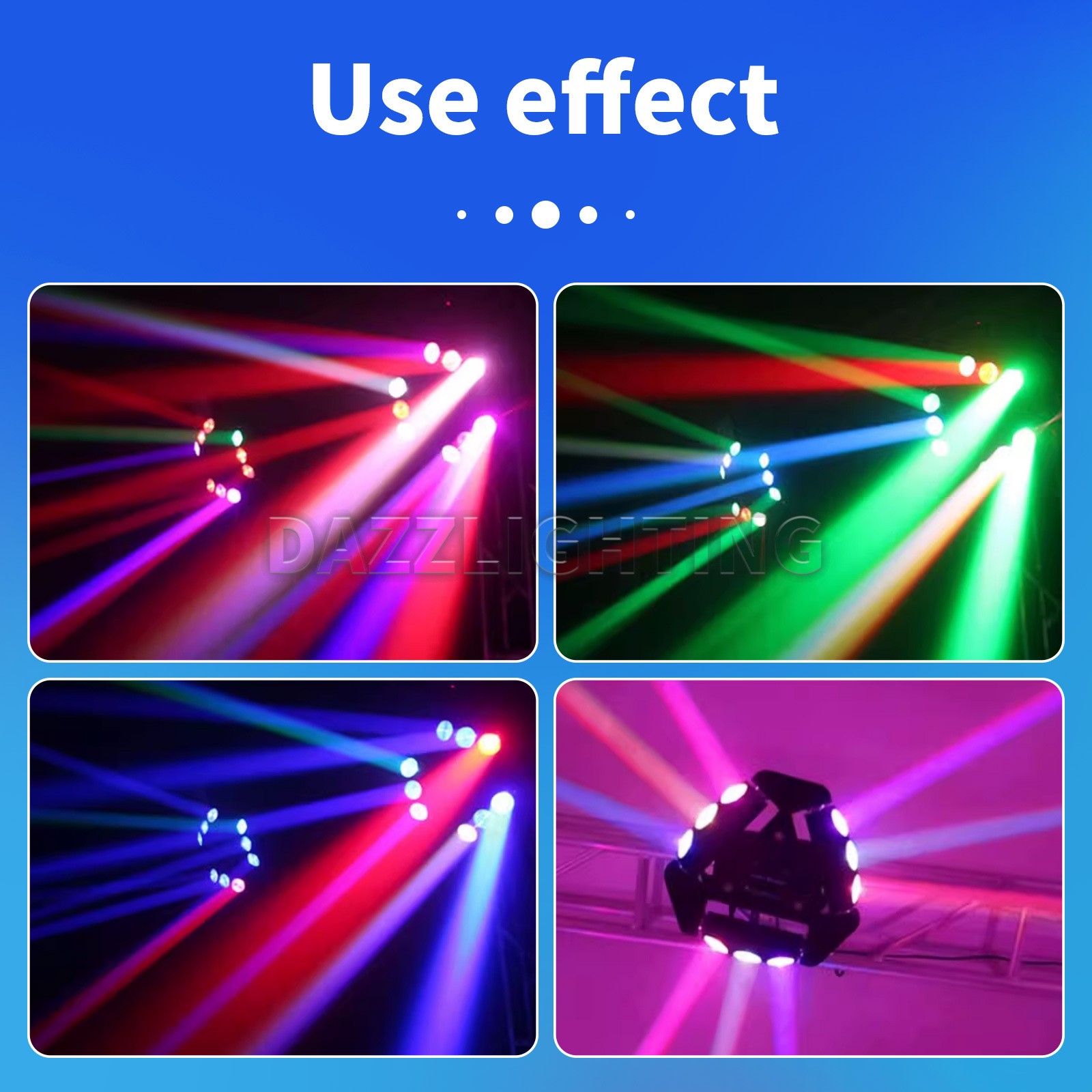 PAIDUN RGB CREE 9 Eyes Moving Head Light Spider Laser Party Dance Disco Lighting