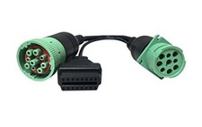 - Green 9 Pin Male to OBD 2 and Green 9 Pin Female High Speed Extension