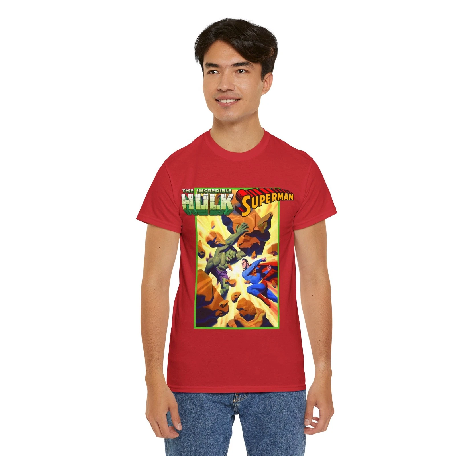 Hulk Vs Superman T-Shirt - Steve Rude Art - DC Comics & Marvel 90s Crossover