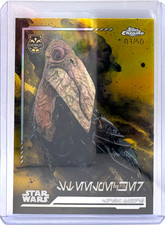 2024 Topps Chrome Star Wars 94 Steelpecker DEBUT AUREBESH GOLD Refractor /50