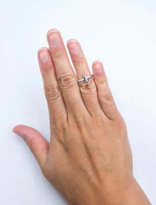 Tiffany & Co. T1 18K White Gold Diamond Ring - Ring Size 5