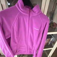 Columbia Women's Purple Full Zip Fleece Jacket Long Sleeve Outdoor