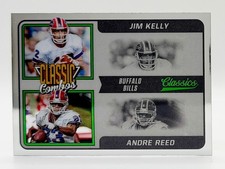 2021 Panini Classics Classic Combos #CC-JA Jim Kelly Andre Reed Buffalo Bills