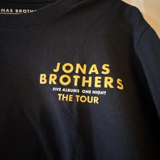 Jonas Brothers Five Albums One Night Tour Black Graphic T-Shirt