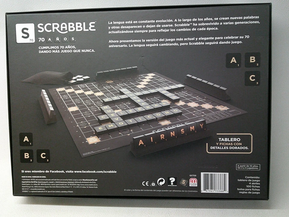 MATTEL - SCRABBLE 70 ANOS - "DANDO MAS JUEGO QUE NUNCA - SCRABBLE IN SPANISCH - Bild 2 von 4