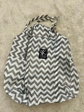 J.L. Childress Booster Seat Travel Bag 17x16.5x10 Inch, Grey Chevron