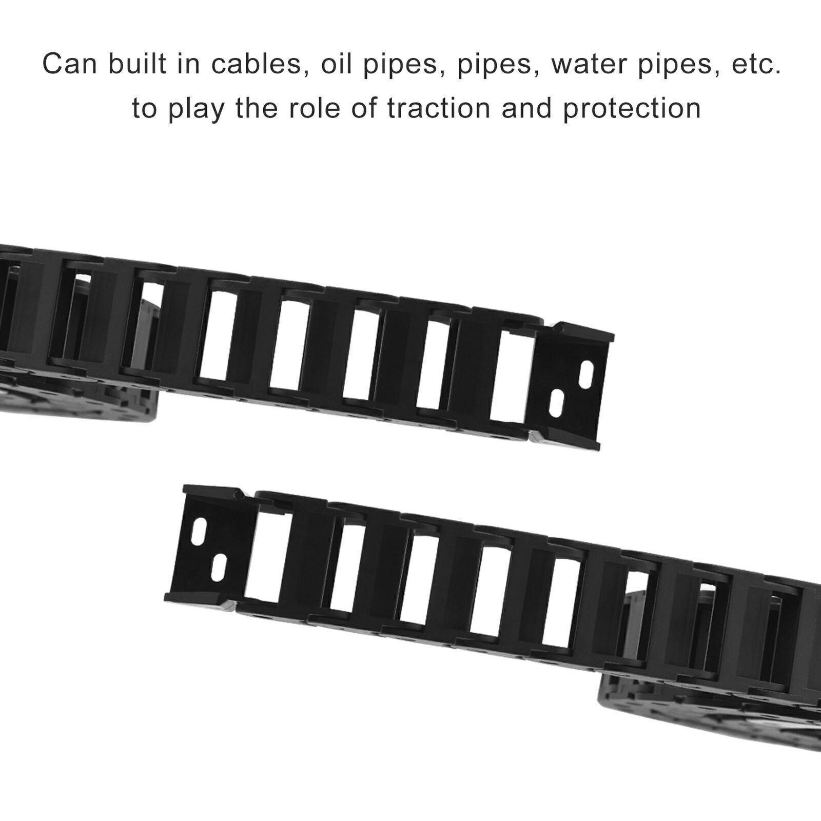 Nylon Drag Chain 1m Length Good Toughness PA66 Temperature Resistance Black