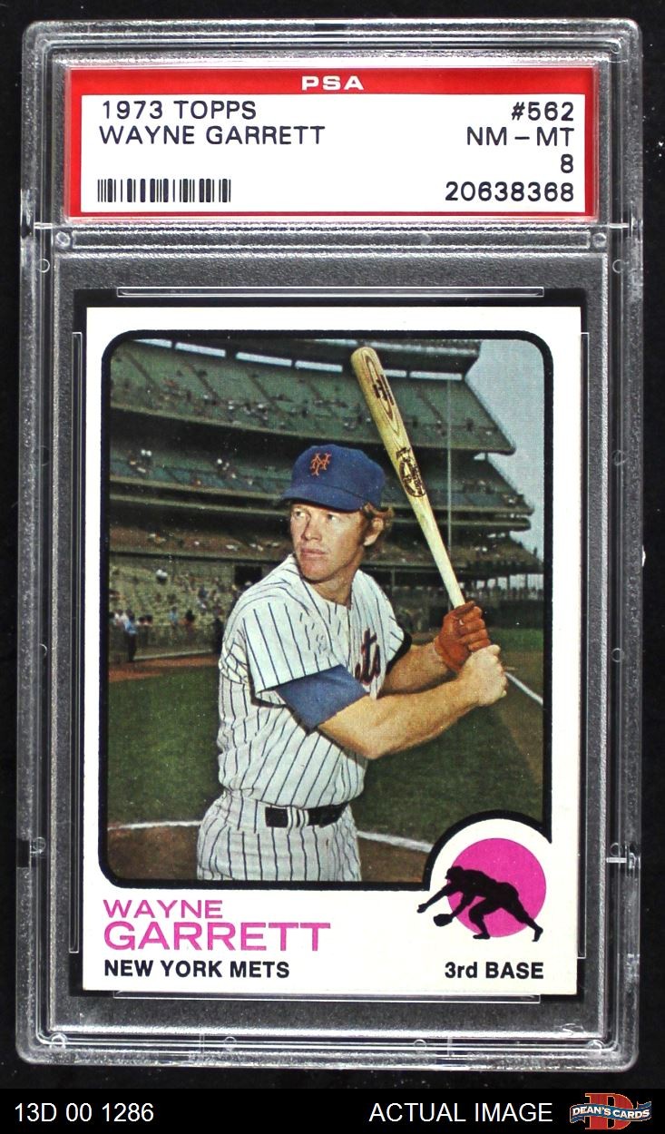 1973 Topps #562 Wayne Garrett Mets PSA 8 - NM/MT