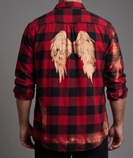 Field And Stream Flannel Shirt Men XXL Buffalo Art Dye