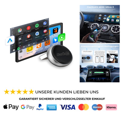 CarlinKit MINI-Ultra 3 drahtlos CarPlay Android Auto Adapter Plug-and-Play USB