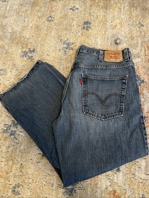 Levi's 569 Loose Straight Jeans Mens 38x30 Blue Baggy Denim Y2K Fits (38x29)