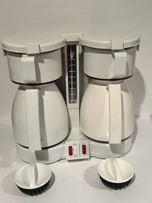 Krups Coffee Maker Duo 270 Drip Machine Double Carafe Duothek Therm 2x8 Cup