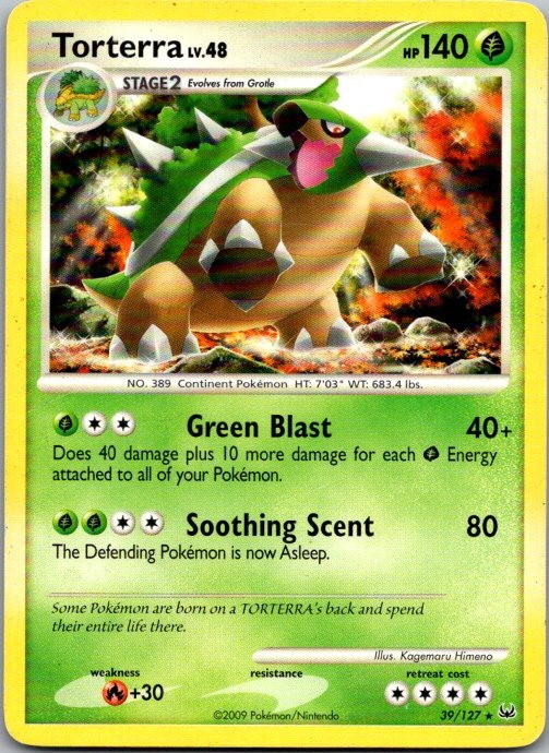 Torterra Reverse Holo Rare Platinum 39/127 MP