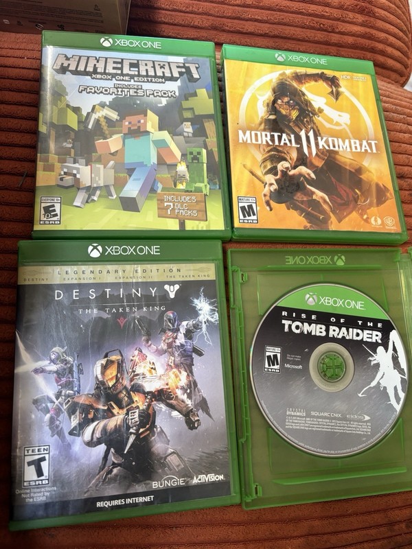 Microsoft Xbox One Lot: Minecraft, MK11, Destiny, Tomb Raider