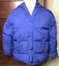 Ralph Lauren Polo Puffer Jacket Kids XL 18-20 Down Fill Sports Ski Coat - READ