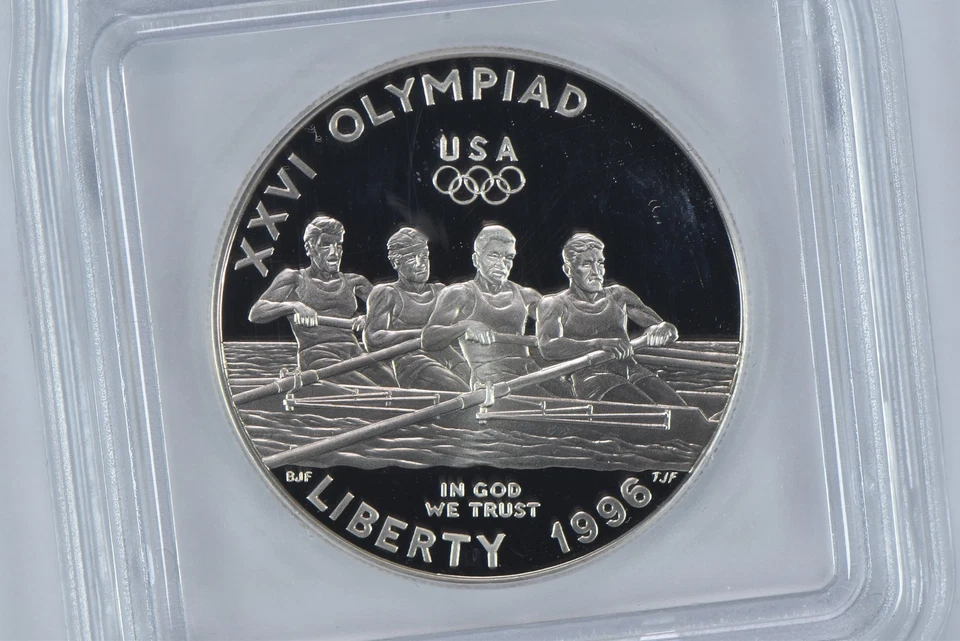 1996-P Olympic Rowing Commemorative Silver Dollar PR70 DCAM ICG *9362 - Image 3 of 4