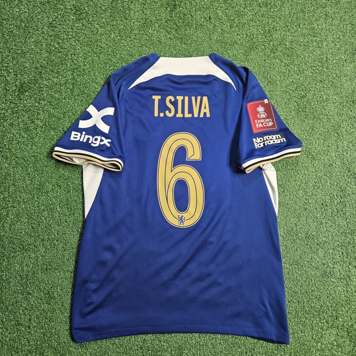 Nike Chelsea FC Thiago Silva #6 2023/2024 Home Jersey Rare FA Cup