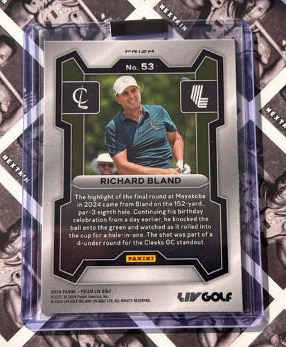 2024 Panini Prizm Liv Golf - Richard Bland Silver Prizm #53 Rookie RC Cleeks GC - Imagen 2 de 2