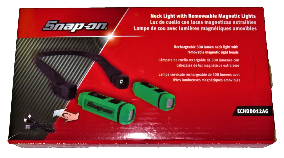 Snap-on ECHDD012AG Magnetic Removable LED Neck Light Green Rare