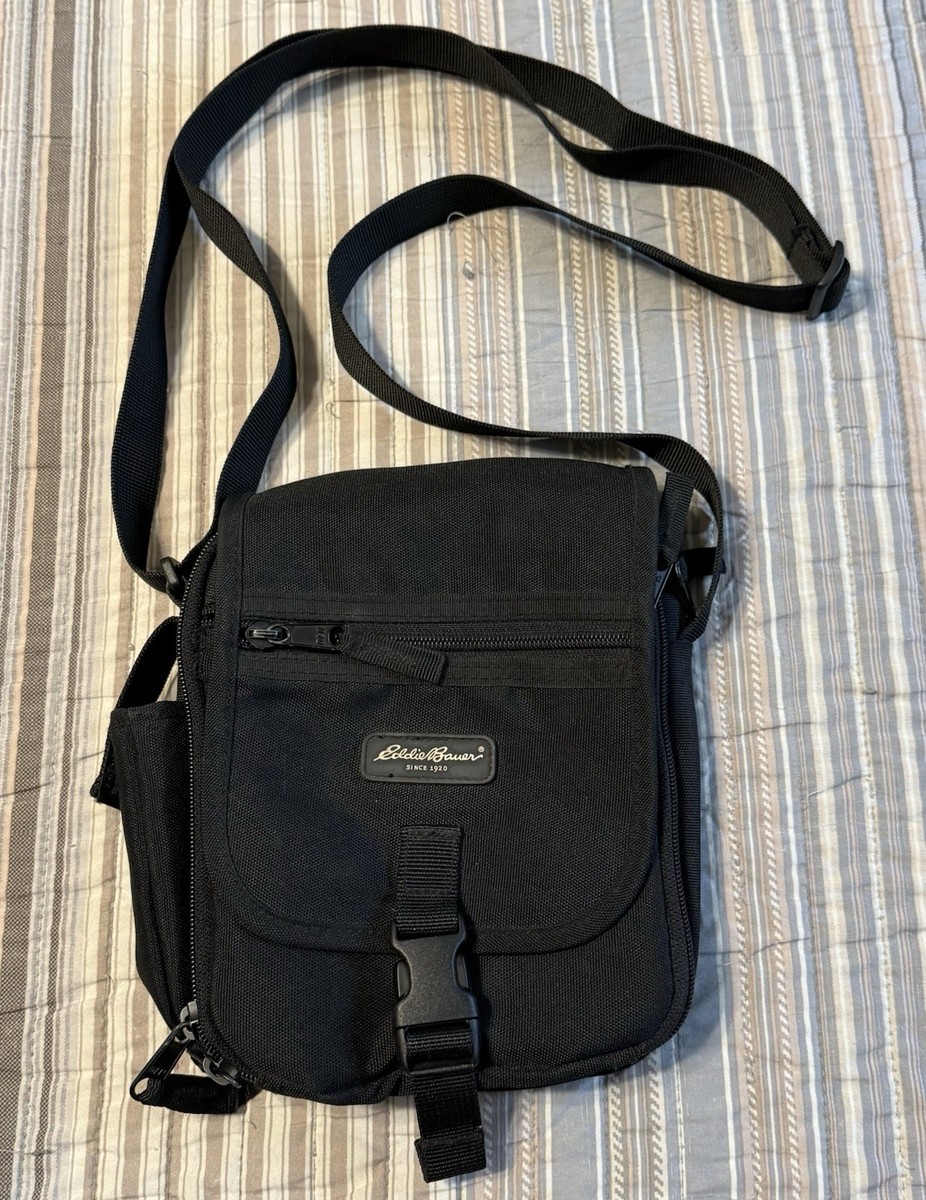 Eddie Bauer Cross-Body Travel Or Everyday Bag Black Adjustable