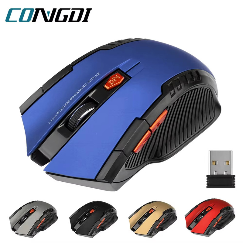 2.4GHz Wireless Mouse 1600DPI USB Optical Gaming Mouse for PC Laptop